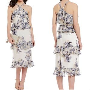 NWT Gianni Bini Erin Midi floral tiered Dress new